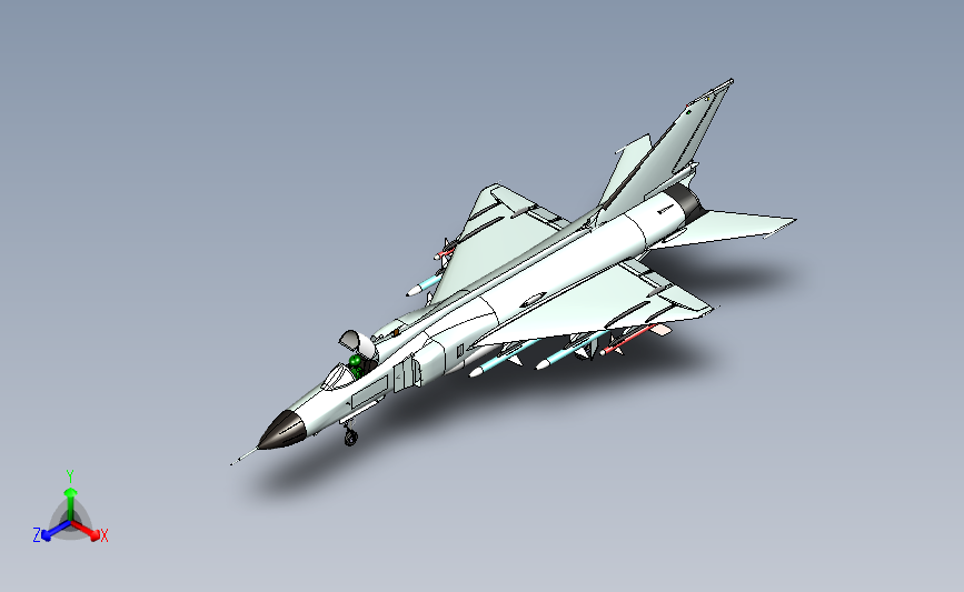 歼8战机玩具模型设计