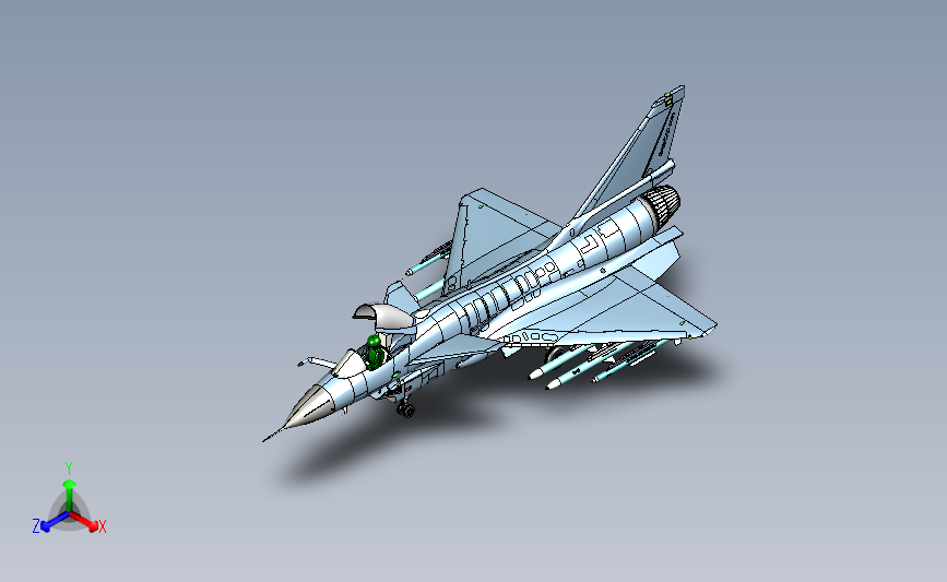 歼10 战斗机简易模型设计