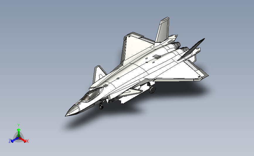 歼20制空战斗机模型设计