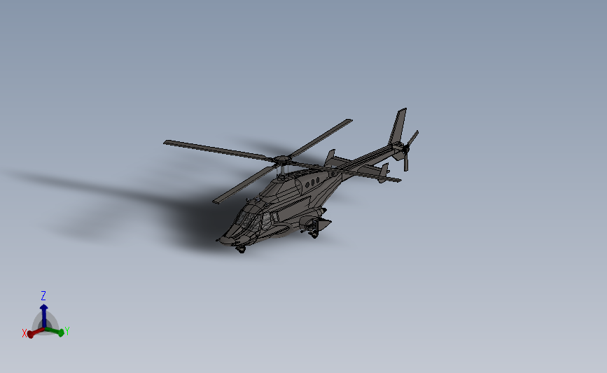 直升机三维模型设计