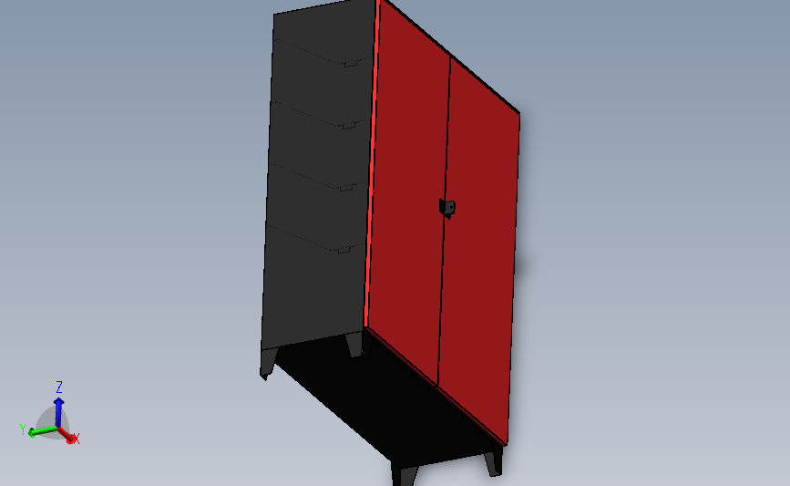数冲模具柜3D模型图纸 Solidworks设计