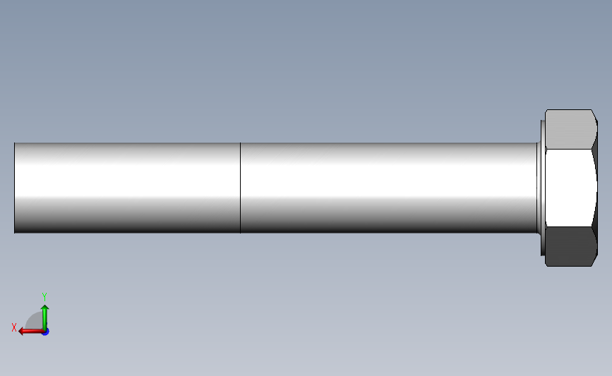 六角螺栓M12x70 背面视图