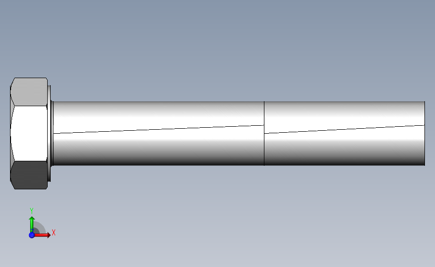 六角螺栓M12x70 正面视图