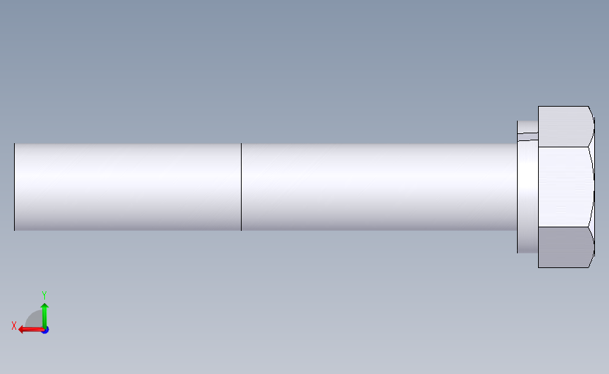 六角螺栓弹垫组件M10X60 背面视图