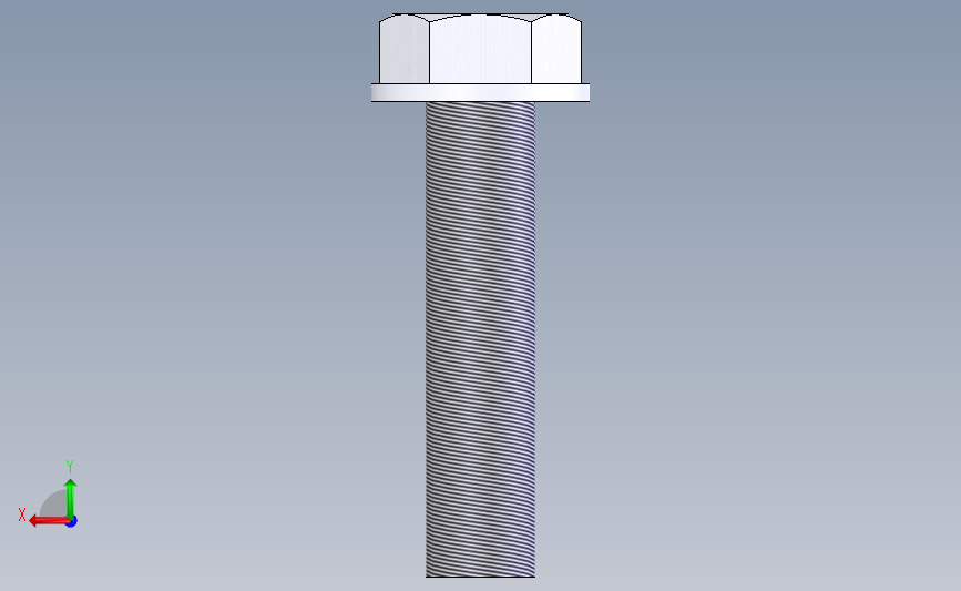 六角螺栓平垫组件M10X45 背面视图