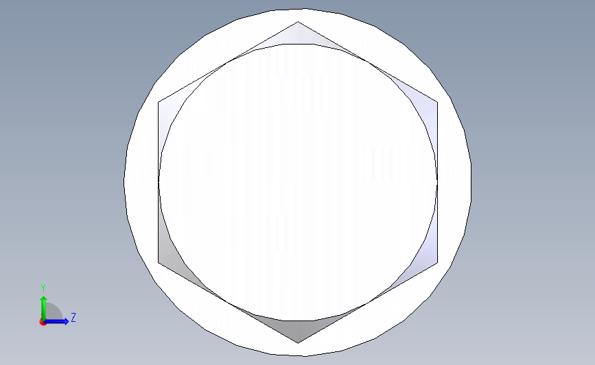 六角螺栓平垫组件M10X120 左侧视图