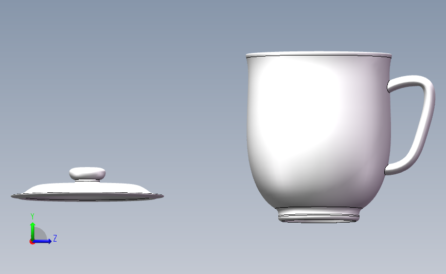 杯具 左侧视图