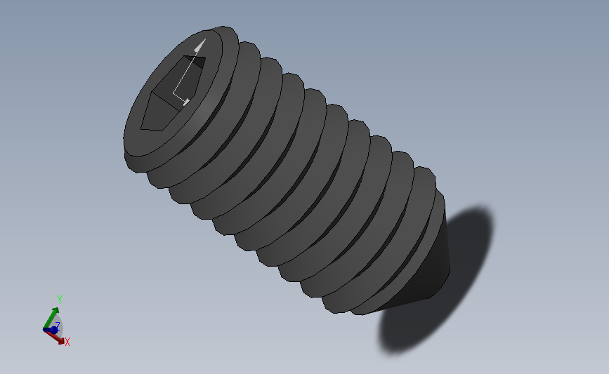 内六角锥端紧定螺钉M3x6