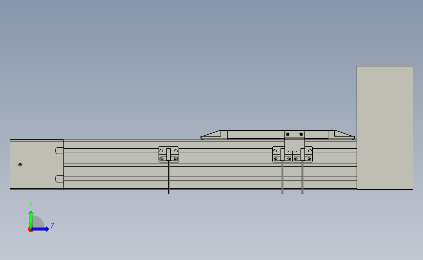 欧规皮带滑台模组M80-150-L-UP-G_-P400W-N-S3 左侧视图