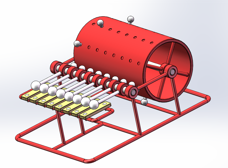 滚筒小钟琴机构