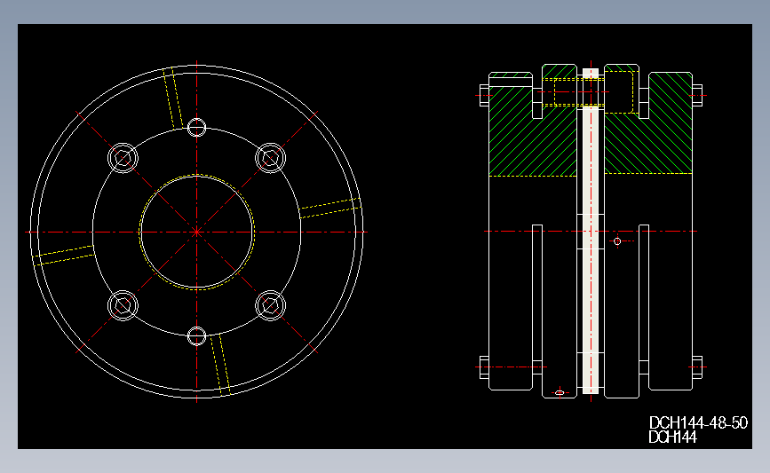 LINK联轴器DCH_AutoCAD_模型图纸下载 – 懒石网