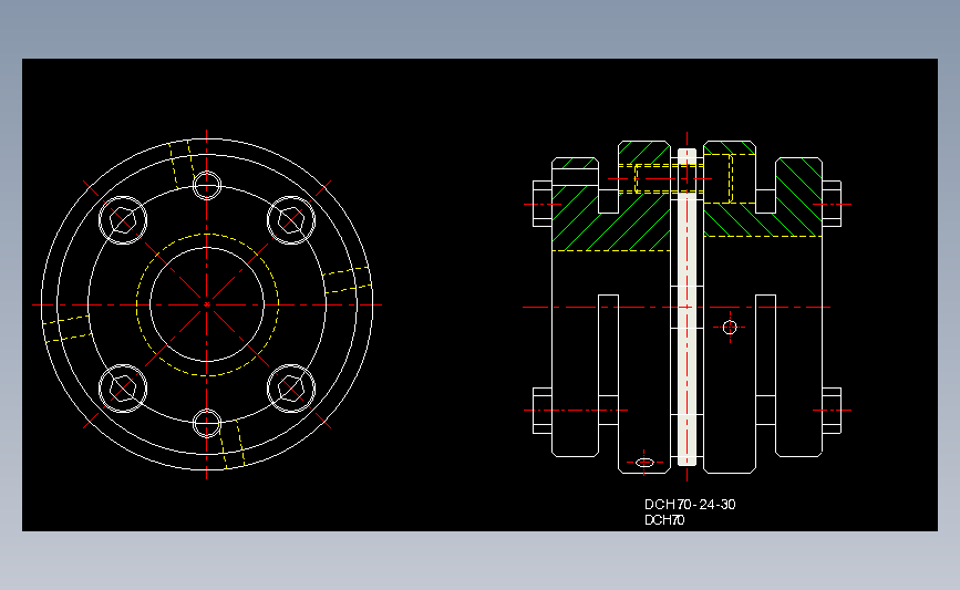 LINK联轴器DCH_AutoCAD_模型图纸下载 – 懒石网