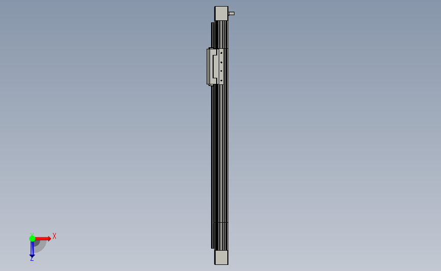 欧规皮带滑台模组T-40-650-LN-RF-LG1 俯视图