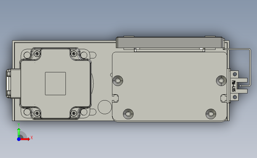 日规螺杆全密滑台模组SW-100-750-2P-RM-OL-M400W-O-S3-L(宽轨) 正面视图