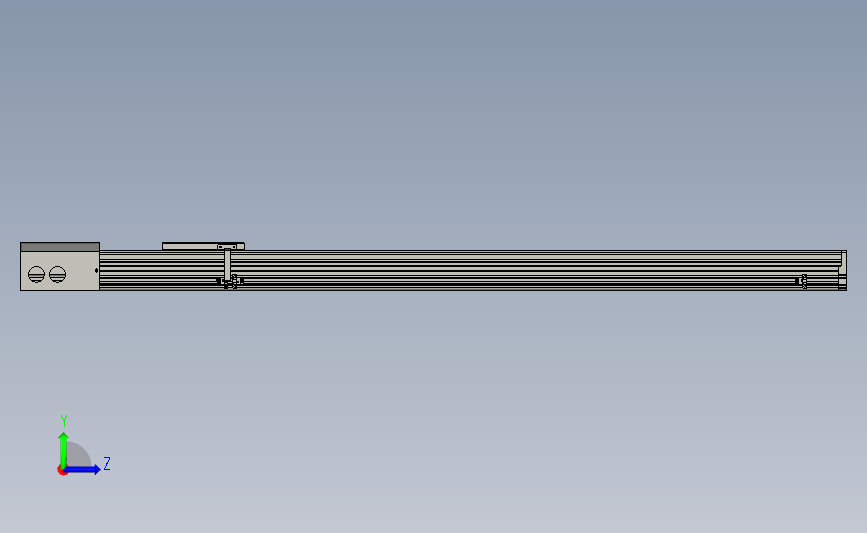 日规螺杆全密滑台模组SW-178-1100-4P-CM 左侧视图