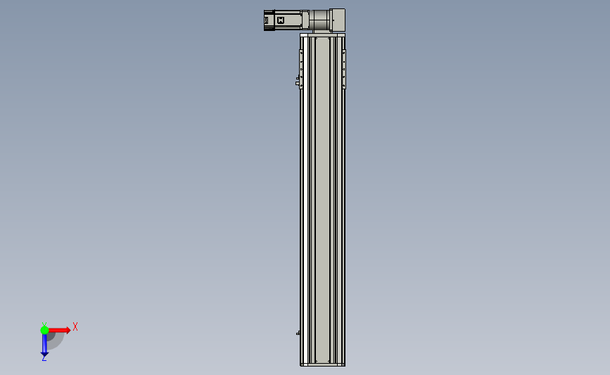 日规皮带半密滑台模组T178-1000-4P-L-P-HPF80-M750W-O-S3 俯视图