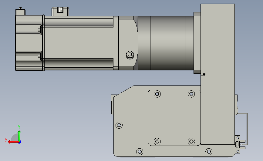 日规皮带半密滑台模组T178-1600-4P-R-P-HPF80-M750W-O-S3 背面视图