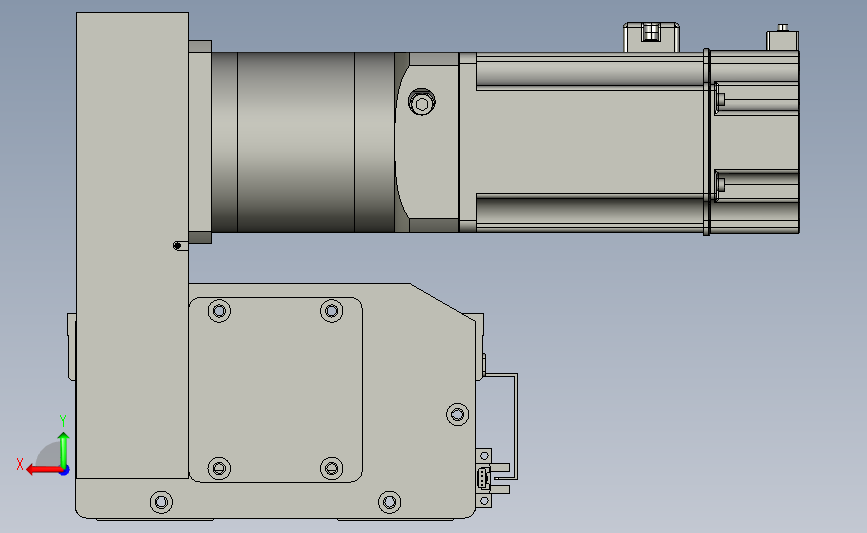 日规皮带半密滑台模组T178-2000-4P-L-P-HPF80-M750W-O-S3 背面视图