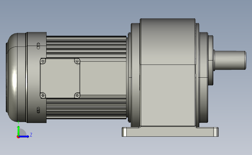 小型三相带刹车三维1.5KW5#WS三相带刹车 左侧视图