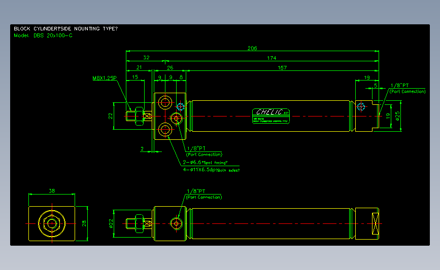 气立可CHELIC气动元件2D-DBS20x100-C
