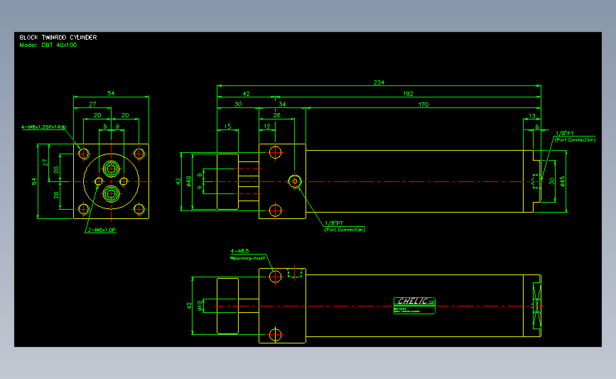气立可CHELIC气动元件2D-DBT40x100