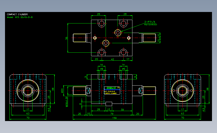 气立可CHELIC气动元件2D-HCS32x10-D-B