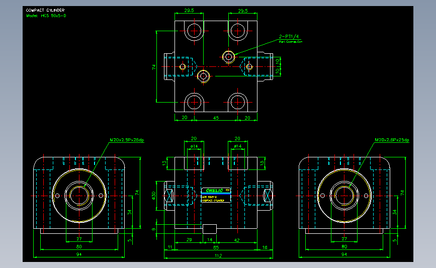气立可CHELIC气动元件2D-HCS50x5-D