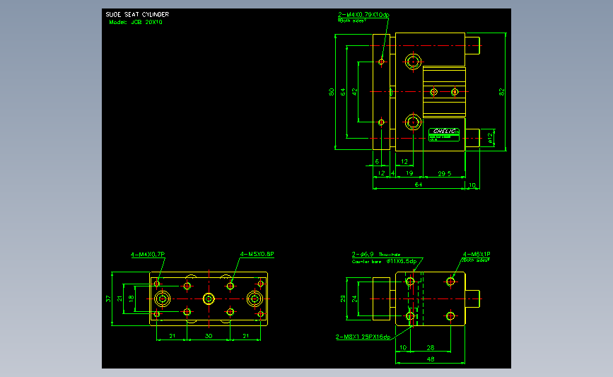 气立可CHELIC气动元件2D-JCB20x10