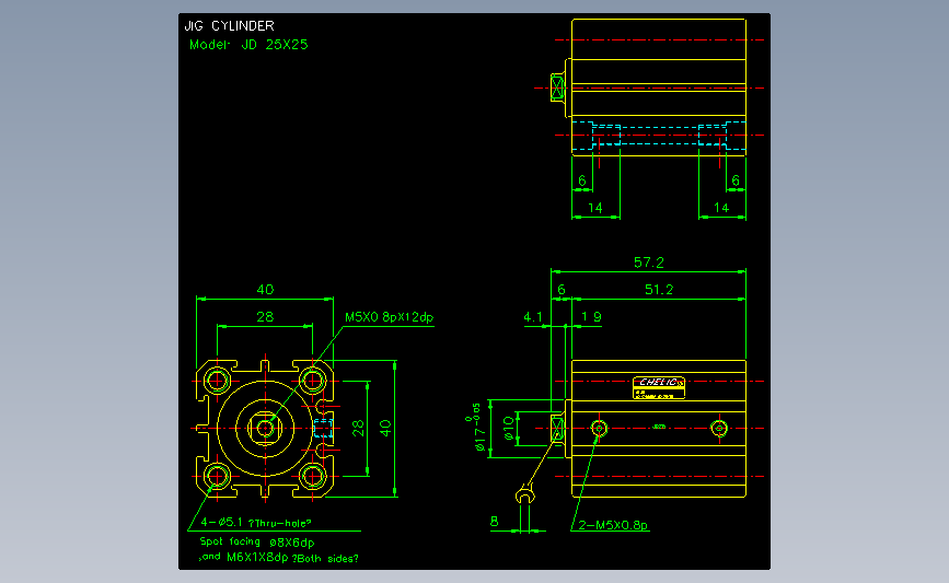 气立可CHELIC气动元件2D-JD25x25