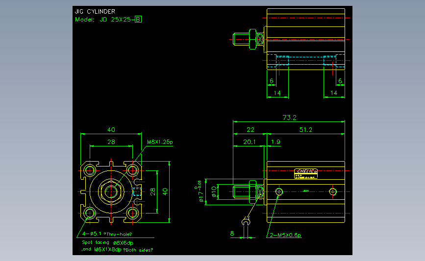 气立可CHELIC气动元件2D-JD25x25-B