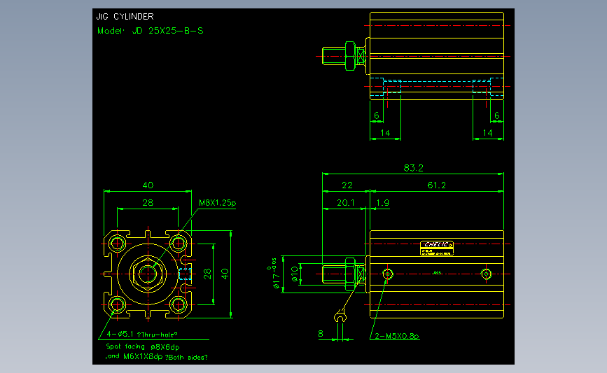 气立可CHELIC气动元件2D-JD25x25-B-S