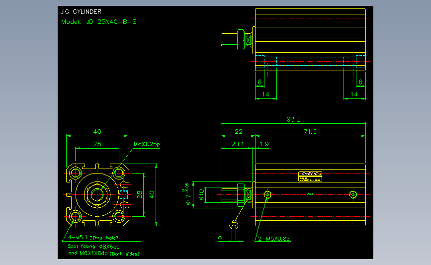 气立可CHELIC气动元件2D-JD25x40-B-S
