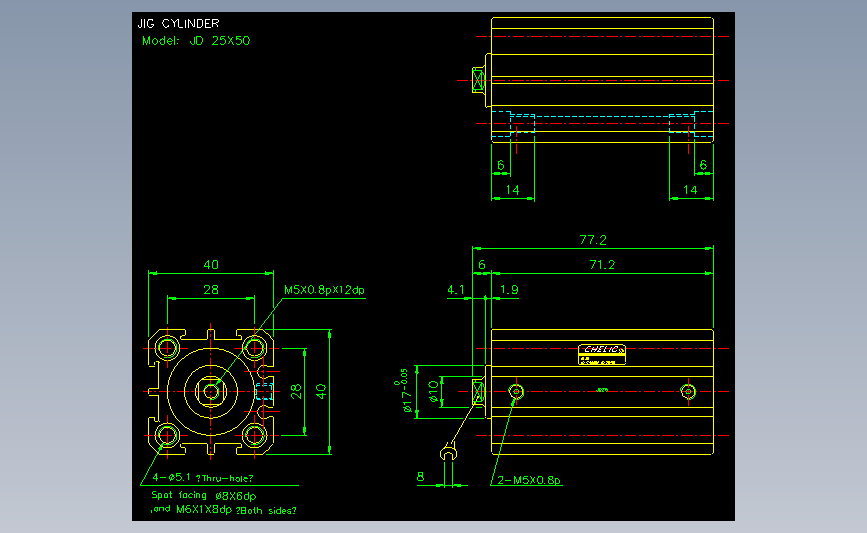 气立可CHELIC气动元件2D-JD25x50
