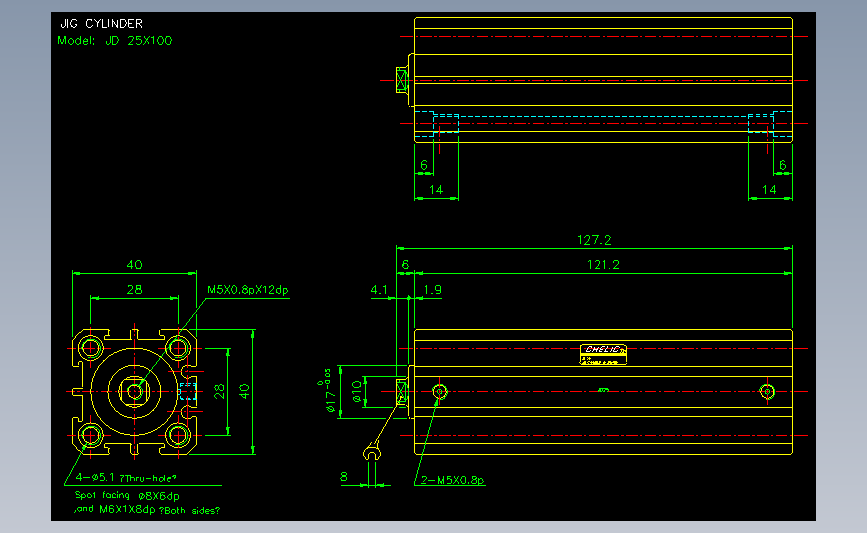 气立可CHELIC气动元件2D-JD25x100