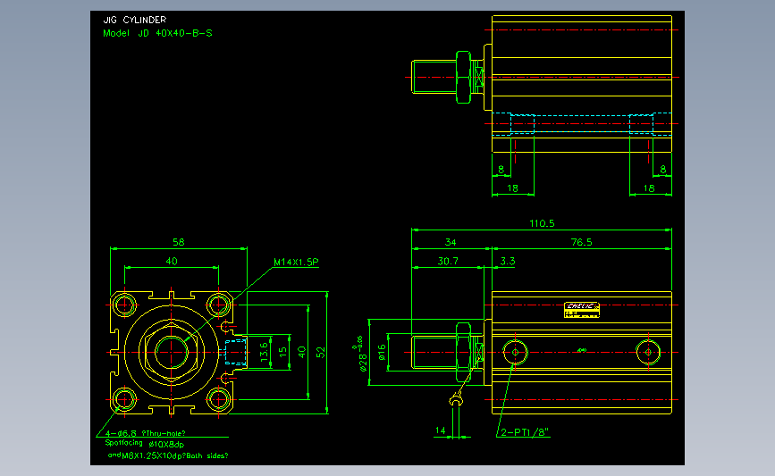 气立可CHELIC气动元件2D-JD40x40-B-S