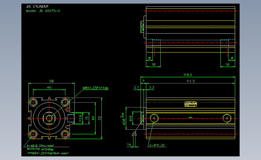 气立可CHELIC气动元件2D-JD40x75-S