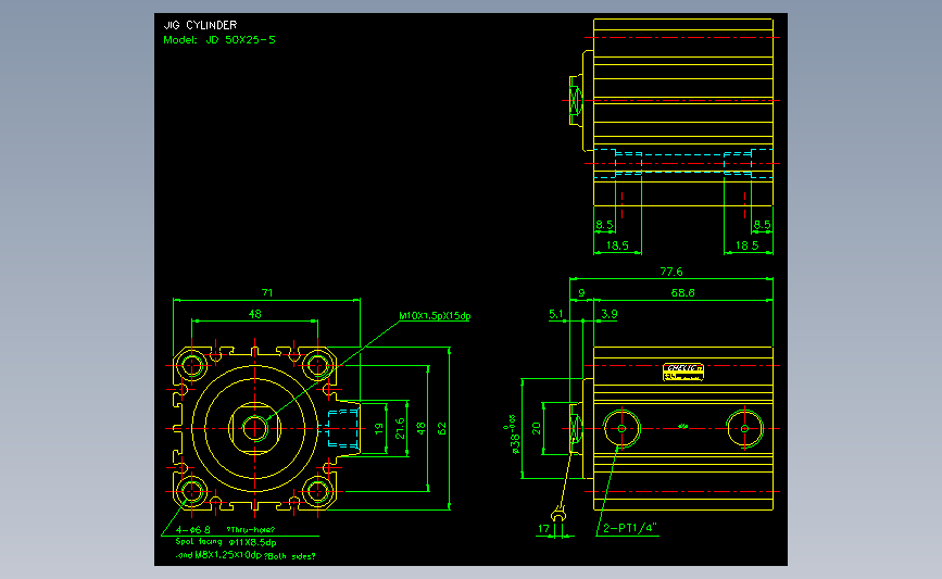 气立可CHELIC气动元件2D-JD50x25-S