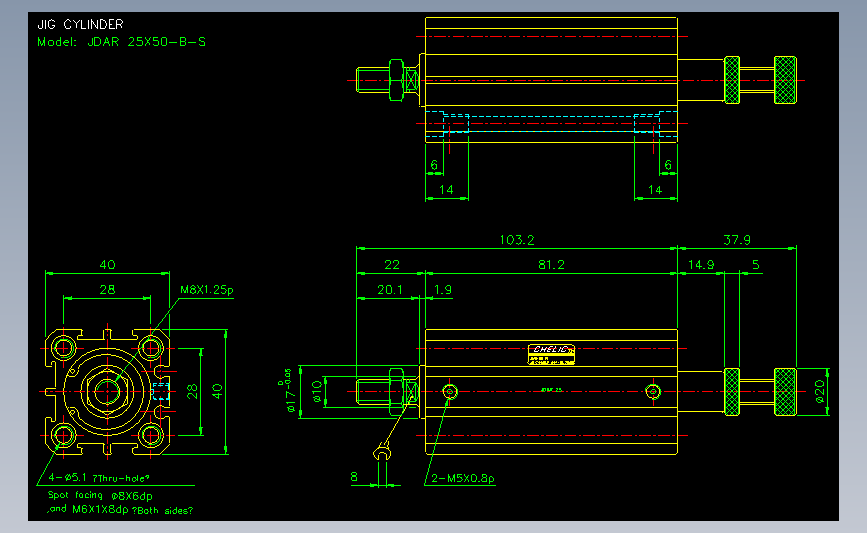 气立可CHELIC气动元件2D-JDAR25x50-B-S