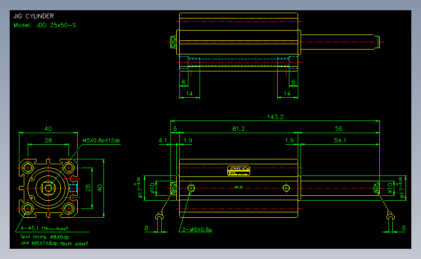 气立可CHELIC气动元件2D-JDD25x50-S