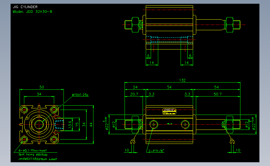 气立可CHELIC气动元件2D-JDD32x5-B_AutoCAD 2000_模型图纸下载 – 懒石网