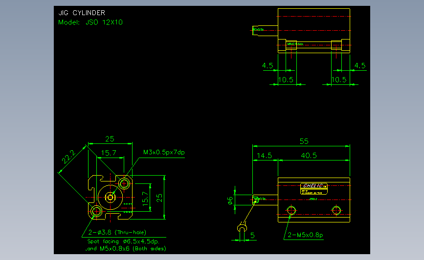 气立可CHELIC气动元件2D-JSO12x10