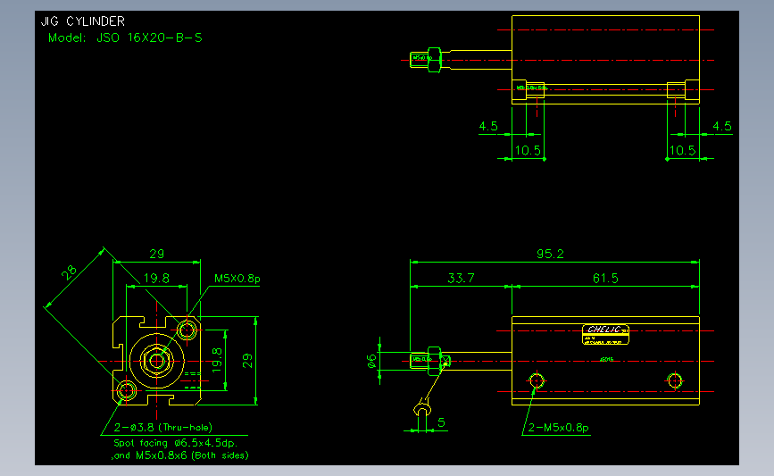 气立可CHELIC气动元件2D-JSO16x20-B-S