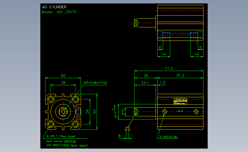 气立可CHELIC气动元件2D-JSO25x15