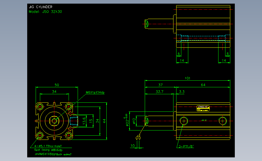 气立可CHELIC气动元件2D-JSO32x30