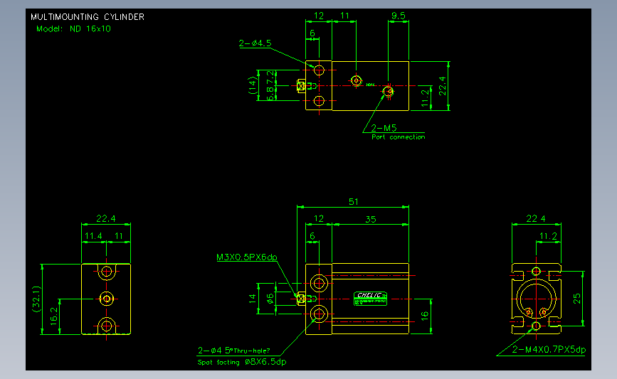 气立可CHELIC气动元件2D-ND16x10