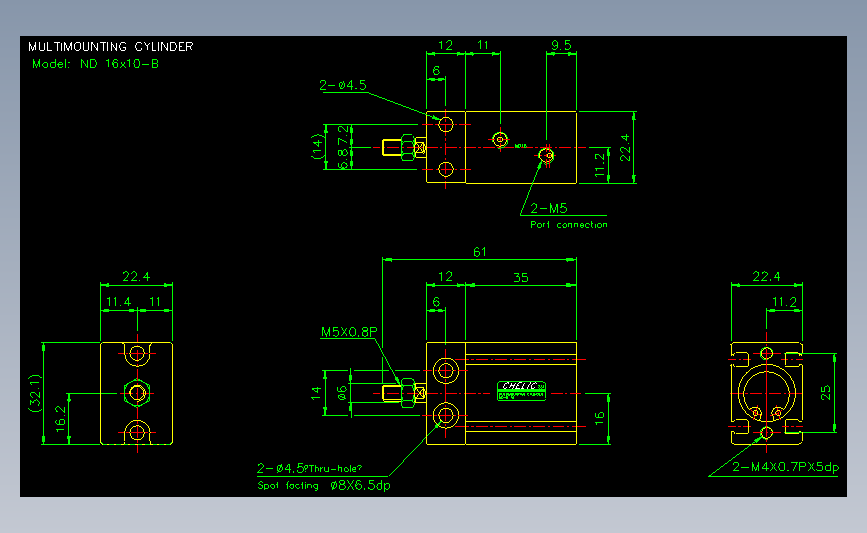 气立可CHELIC气动元件2D-ND16x10-B