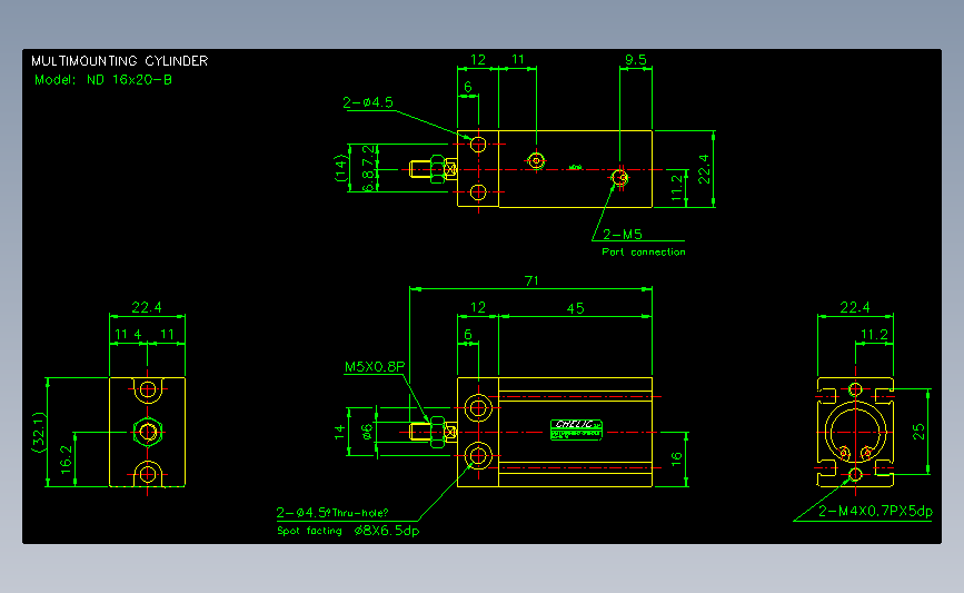 气立可CHELIC气动元件2D-ND16x20-B