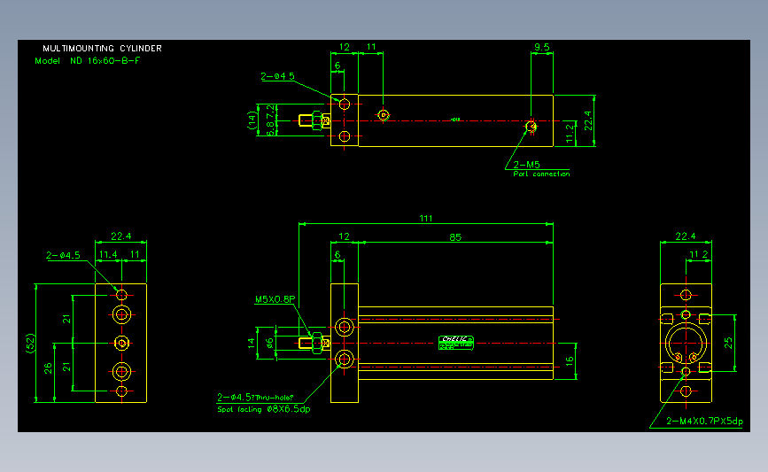 气立可CHELIC气动元件2D-ND16x60-B-F