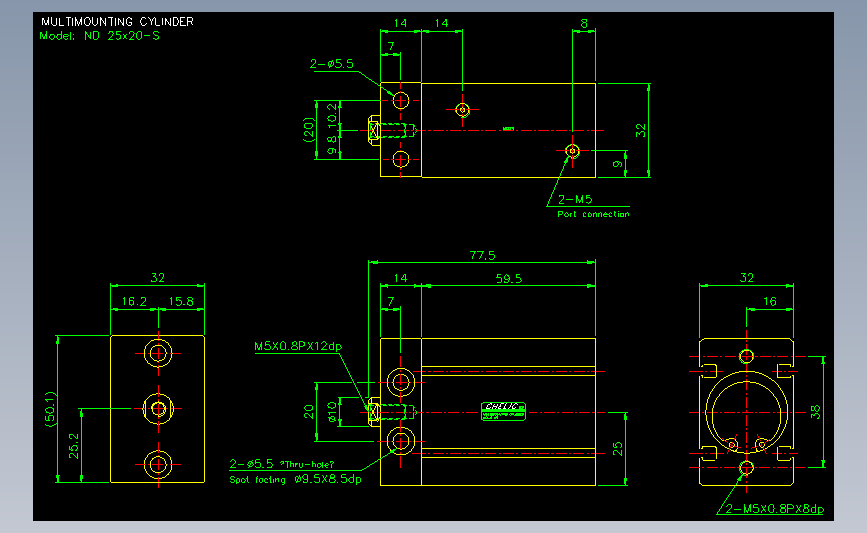气立可CHELIC气动元件2D-ND25x20-S