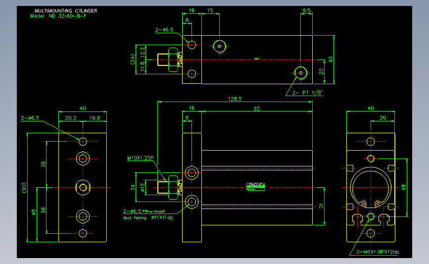 气立可CHELIC气动元件2D-ND32x60-B-F
